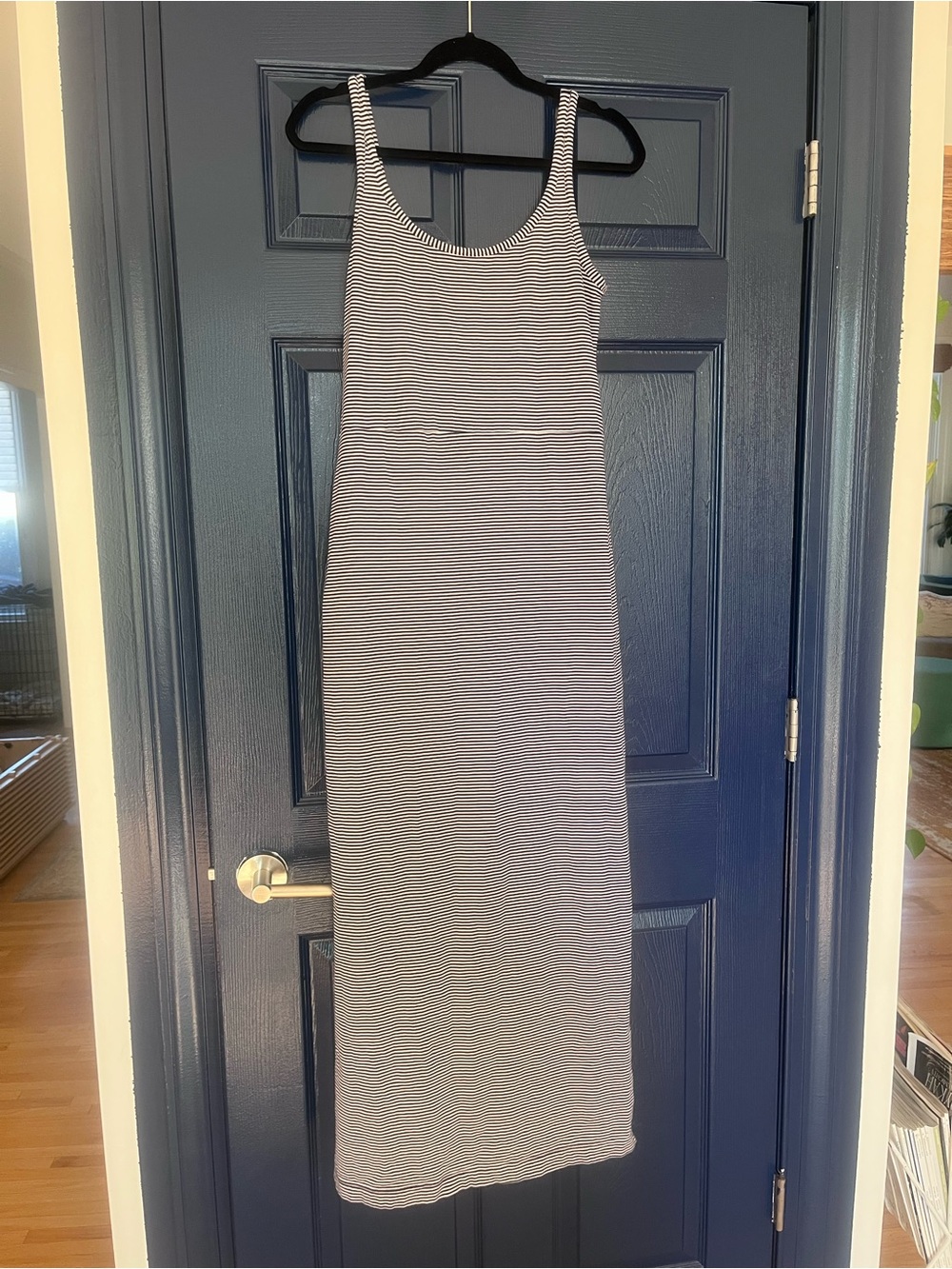GAP Striped Tank Maxi Dress in Blue and White - Women Size M
